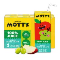 Mott's Apple White Grape 100% Juice, 6.75 fl oz, 8 count, 54 Fluid ounce