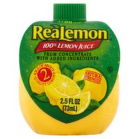 ReaLemon 100% Lemon Juice, 2.5 fl oz, 2.5 Fluid ounce