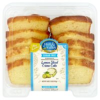 Hill & Valley Premium Bakery Sugar Free Lemon Sliced Crème Cake, 16 oz, 16 Ounce