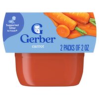 Gerber 1st Foods Carrot Baby Food, Supported Sitter, 2 oz, 2 count