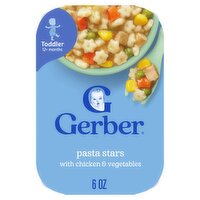 Gerber Pasta Stars with Chicken & Vegetables Baby Food, Toddler 12+ months, 6 oz