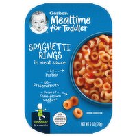 Gerber Lil' Meals Spaghetti Rings in Meat Sauce Toddler Food, 6 Oz Tray, 6 Ounce