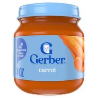 Gerber 1st Foods Carrot Baby Food, Supported Sitter, 4 oz