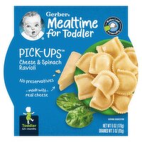 Gerber Pick-Ups Cheese & Spinach Ravioli Baby Food, Toddler, 12+ Months, 6 oz