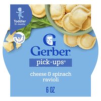 Gerber Pick-Ups Cheese & Spinach Ravioli Baby Food, Toddler 12+ Months, 6 oz