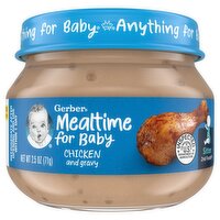Gerber 2nd Foods Chicken & Gravy Baby Food, 2.5 oz Jar