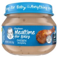 Gerber 2nd Foods Chicken & Gravy Baby Food, 2.5 oz Jar, 2.5 Ounce