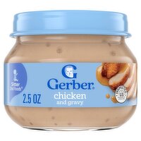Gerber 2nd Foods Chicken and Gravy Baby Food, Sitter, 2.5 oz