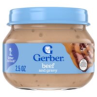 Gerber 2nd Foods Beef and Gravy Baby Food, Sitter, 2.5 oz