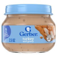 Gerber 2nd Foods Turkey and Gravy Baby Food, Sitter, 2.5 oz