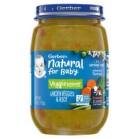 Gerber Garden Veggies & Rice Baby Food, 3rd Foods for Crawler, 6 oz Jar, 6 Ounce