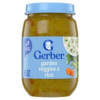 Gerber Garden Veggies & Rice Baby Food, Crawler 8+ months, 6 oz, 6 Ounce