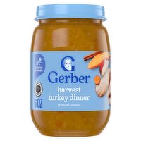 Gerber Harvest Turkey Dinner Baby Food, Crawler 8+ months, 6 oz