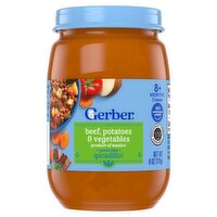 Gerber Beef, Potatoes & Vegetables Baby Food, 8+ Months Crawler, 6 oz, 6 Ounce
