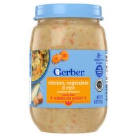 Gerber Chicken, Vegetables & Rice Baby Food, 8+ Months Crawler, 6 oz