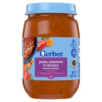 Gerber Pasta, Tomatoes & Chicken Baby Food, 8+ Months Crawler, 6 oz