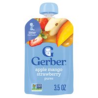 Gerber 2nd Foods Apple Mango Strawberry Puree Baby Food, Sitter, 3.5 oz