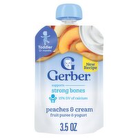 Gerber Peaches & Cream Baby Food, Toddler 12+ months, 3.5 oz