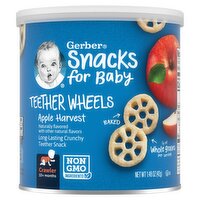 Gerber Teether Apple Harvest Wheels, 1.48 Oz. Canister, 1.48 Ounce