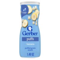 Gerber Puffs Banana Puffed Grain Snack Baby Food, Crawler 8+ months, 1.48 oz
