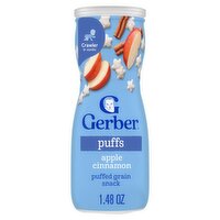 Gerber Puffs Apple Cinnamon Puffed Grain Snack Baby Food, Crawler 8+ months, 1.48 oz