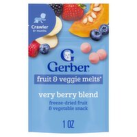 Gerber Fruit and Veggie Melts Very Berry Blend Baby Food, Crawler 8+ months, 1.0 oz