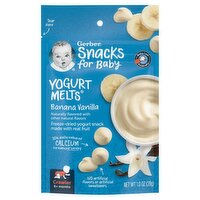 Gerber Yogurt Melts Banana Vanilla Freeze Dried Yogurt & Fruit Snacks, 1 Oz