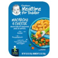 Gerber Mealtime for Toddler Macaroni & Cheese Baby Food, Toddler, 12+ months, 6.6 oz