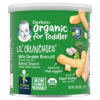 Gerber Lil' Crunchies Organic White Cheddar Broccoli Baked Toddler Snack, 1.59 oz, 1.59 Ounce