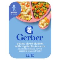 Gerber Yellow Rice & Chicken with Vegetables in Sauce Baby Food, Toddler 12+ months, 6.67 oz