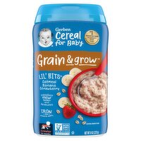 Gerber Lil' Bits Banana Strawberry Baby Oatmeal, 8oz