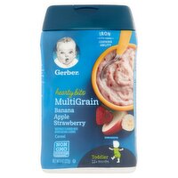 Gerber Hearty Bits MultiGrain Banana, Apple, Strawberry Cereal Baby Food, Toddler, 12+ Months, 8 oz