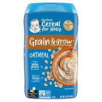 Gerber 1st Foods Grain & Grow Oatmeal Baby Food, Supported Sitter, 16 oz