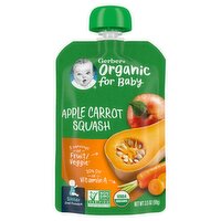 Gerber 2nd Foods Organic Apple Carrot Squash Baby Food, 3.5 oz Pouch, 3.5 Ounce