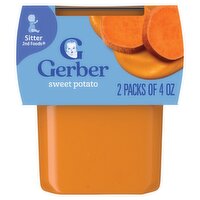 Gerber 2nd Foods Sweet Potato Baby Food, Sitter, 4 oz, 2 count