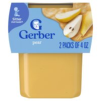 Gerber 2nd Foods Pear Baby Food, Sitter, 4 oz, 2 count