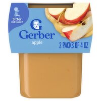 Gerber 2nd Foods Apple Baby Food, Sitter, 4 oz, 2 count