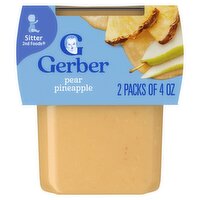 Gerber 2nd Foods Pear Pineapple Baby Food, Sitter, 4 oz, 2 count