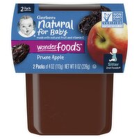 Gerber 2nd Foods Prune Apple Baby Food, Sitter, 4 oz, 2 count