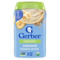 Gerber 2nd Foods Organic Oatmeal Banana Cereal Baby Food, Sitter, 8 oz