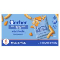 Gerber Lil' Crunchies to Go Baked Grain Snack Baby Food 8+ Months Crawler, 0.5 oz, 6 Count