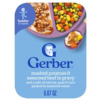 Gerber Mashed Potatoes & Seasoned Beef in Gravy Baby Food, Toddler 12+ months, 6.67 oz