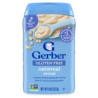 Gerber 1st Foods Gluten Free Oatmeal Cereal Baby Food, Supported Sitter, 8 oz