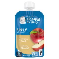 Gerber Natural for Baby Apple Baby Food, Sitter 2nd Foods, 3.5 oz