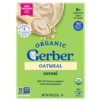 Gerber 1st Foods Organic Oatmeal Cereal Baby Food, 6+ Months Sitter, 8 oz