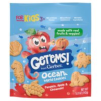 Gerber Get'ems! Pumpkin, Apple & Cinnamon! Ocean World Cookies, For Kids 3+, 5.0 oz