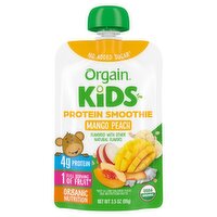 Orgain Kids Mango Peach Protein Smoothie, 3.5 oz