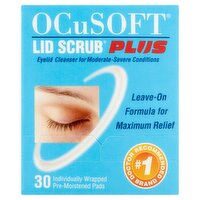 OCuSOFT Lid Scrub Plus Pre-Moistened Pads, 30 count, 30 Each