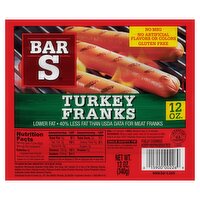 Bar-S Turkey Franks, 12 oz