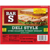 Bar-S Deli Style Oven Roasted Turkey Breast and White Turkey, 28 oz